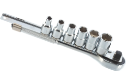 Набор 6-гранных торцевых головок с трещоткой на 1/2 Hans, 46134